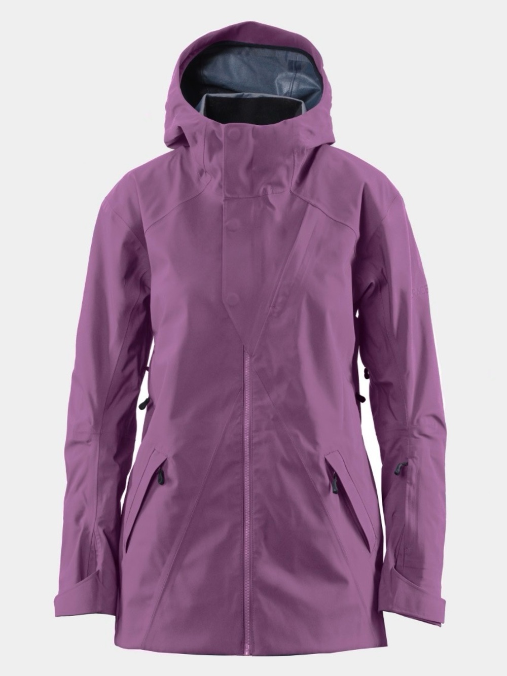 Women's Purple Hooded Ski Jacket — Waterproof Performance